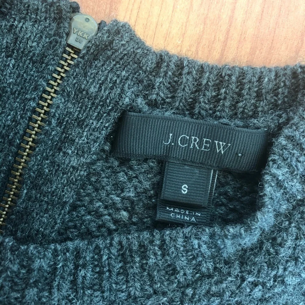 J Crew Navy Lambswool Shirttail Sweater Size S